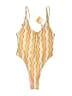 Assorted Brands Chevron-herringbone Yellow One Piece Swimsuit Size S - photo 1