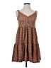 Blu Pepper Checkered-gingham Brown Casual Dress Size S - photo 1