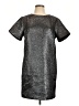 Ann Taylor LOFT Metallic Silver Cocktail Dress Size 10 - photo 1