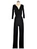 Symphony Solid Black Jumpsuit Size S - photo 1