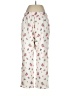 Hill House 100% Polyester Floral Ivory Casual Pants Size M - photo 2