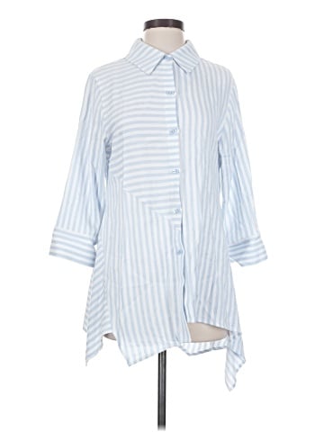 Soft Surroundings 3/4 Sleeve Button-Down Shirt (view 1)