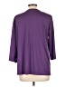 Blair 100% Polyester Purple 3/4 Sleeve Top Size L - photo 2