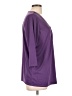 Blair 100% Polyester Purple 3/4 Sleeve Top Size L - photo 4