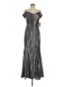 R&M Richards Metallic Silver Cocktail Dress Size 8 - photo 1