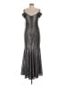 R&M Richards Metallic Silver Cocktail Dress Size 8 - photo 2