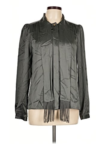 Diane von Furstenberg Long Sleeve Silk Top (view 1)