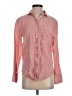 J.Crew 100% Linen Stripes Red Long Sleeve Button-Down Shirt Size 0 - photo 1