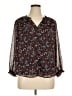 Style&Co Burgundy 3/4 Sleeve Blouse Size 1X - photo 1
