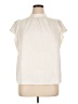 Nine West 100% Polyester Ivory Short Sleeve Blouse Size 0X - photo 1
