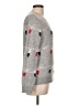Cupcakes & Cashmere Polka Dots Gray Pullover Sweater Size L - photo 4