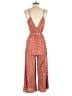 Billabong 100% Rayon Hearts Orange Jumpsuit Size M - photo 2