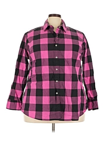Lane Bryant 3/4 Sleeve Button-Down Shirt (view 1)