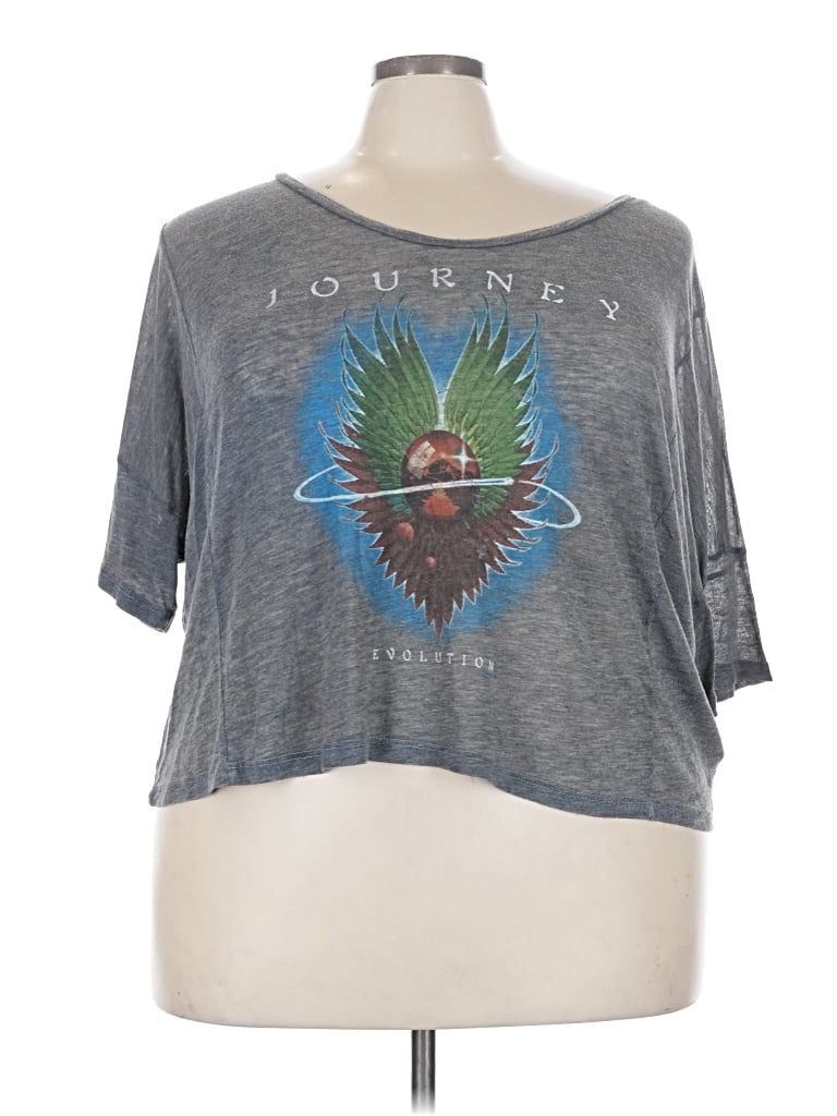 Pre-owned Chaser Short Sleeve T-shirt In Gray