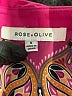 Rose + Olive 100% Polyester Paisley Pink Long Sleeve Blouse Size S - photo 7
