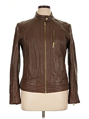 MICHAEL Michael Kors Leather Jacket (view 1)