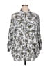 Unbranded Paisley Silver 3/4 Sleeve Button-Down Shirt Size XXL (estimated) - photo 1