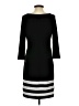 Chaps Stripes Black Casual Dress Size S - photo 2
