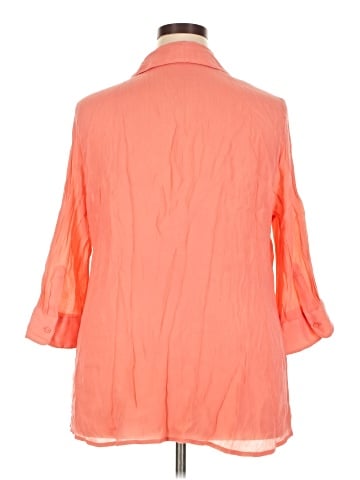 Alfani 3/4 Sleeve Button-Down Shirt (view 2)