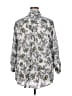 Unbranded Paisley Silver 3/4 Sleeve Button-Down Shirt Size XXL (estimated) - photo 2