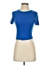 Alice + Olivia Blue Short Sleeve Turtleneck Size S (estimated) - photo 1