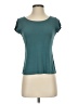 Eileen Fisher 100% Silk Teal Short Sleeve Top Size P (petite) - photo 1