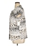 Dana Buchman Animal Print Ivory Short Sleeve Blouse Size XL - photo 5
