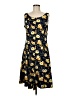 Perceptions Floral Yellow Casual Dress Size M - photo 1