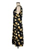 Perceptions Floral Yellow Casual Dress Size M - photo 5