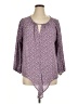 West Kei 100% Polyester Purple 3/4 Sleeve Blouse Size XL - photo 1