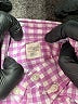 Crewcuts 100% Cotton Checkered-gingham Pink Long Sleeve Button-Down Shirt Size 4 - photo 3