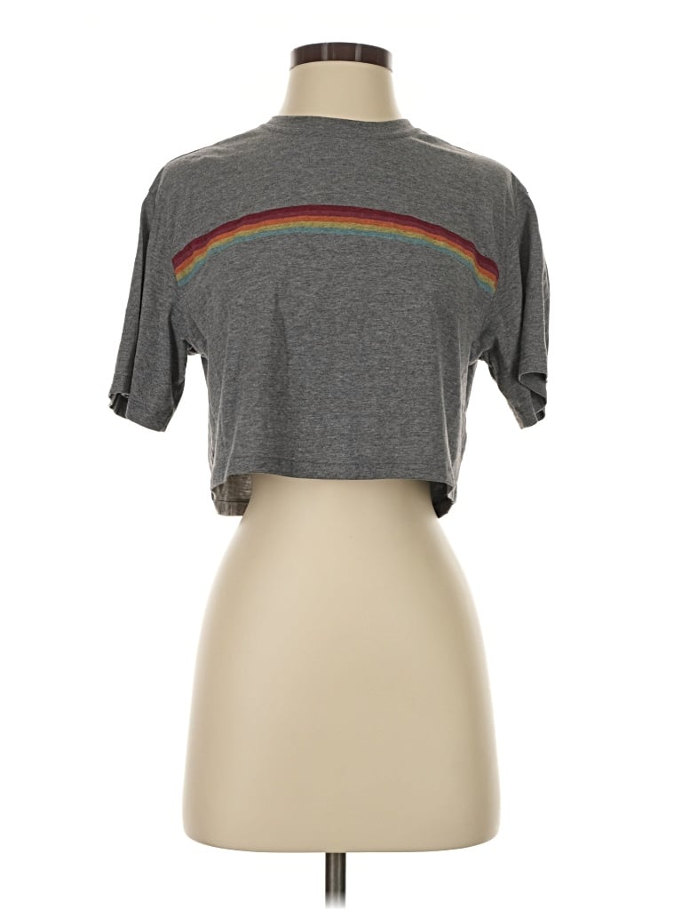 Pre-owned Fabletics Short Sleeve Turtleneck In Gray