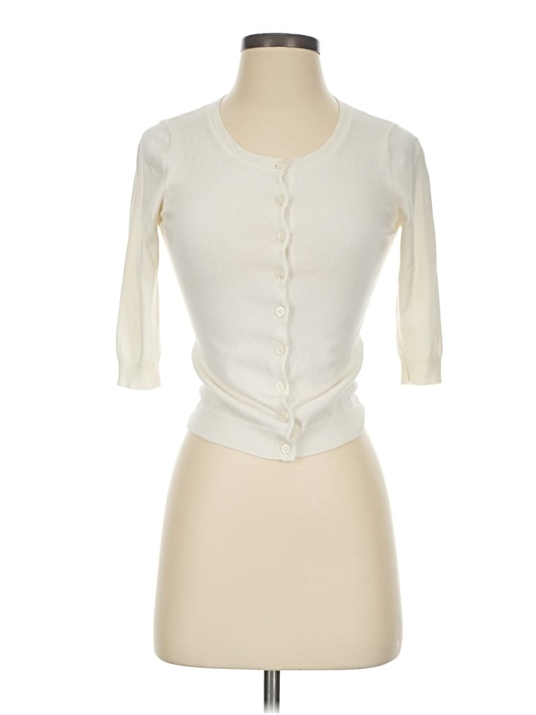 Pre-owned Frenchi Cardigan Sweater In Ivory
