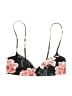 Roxy Floral Black Swimsuit Top Size M - photo 1