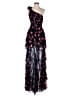 Mac Duggal 100% Polyester Floral Hearts Black Cocktail Dress Size 6 - photo 1