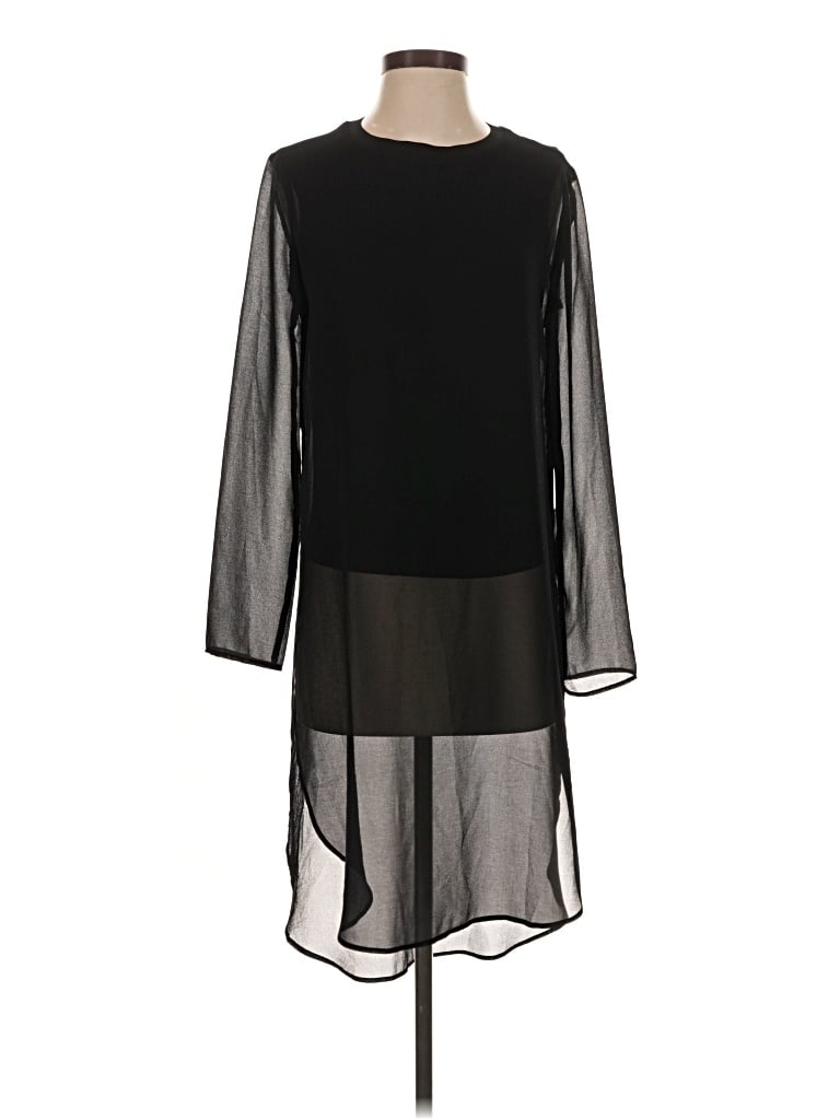 Pre-owned Dex 3/4 Sleeve Top Black Mock Neckline Tops