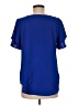 MTS 100% Polyester Blue Short Sleeve Blouse Size M - photo 2