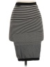 Bebe Stripes Gray Casual Skirt Size S - photo 1