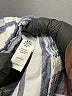 Athleta 100% Linen Stripes Blue Gray Shorts Size 8 - photo 4