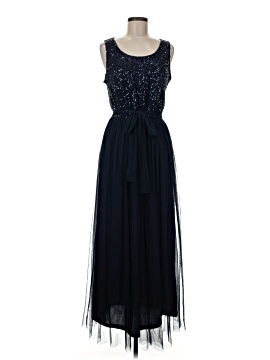 candalite dress black XL Extra Large Evening Lace Sequin Sleeveless Stretch NWD Y2K Candalite Petite Evening Gown