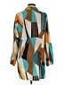 Shein 100% Polyester Print Teal Casual Dress Size 4 - photo 2