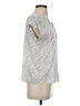 Banana Republic 100% Polyester Silver Short Sleeve Blouse Size XS - photo 4