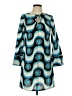 Lesley Evers Print Blue Casual Dress Size S - photo 1