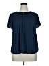 Chelsea & Theodore 100% Polyester Blue Short Sleeve Blouse Size 1X - photo 1