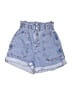 Zara 100% Baumwolle Blue Denim Shorts Size 4 - photo 1