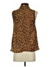 Fate Animal Print Brown Sleeveless Blouse Size S - photo 2