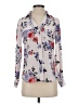 Candie's 100% Polyester Floral Ivory Long Sleeve Blouse Size XS - photo 1