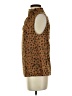 Fate Animal Print Brown Sleeveless Blouse Size S - photo 5