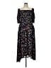 Ann Taylor 100% Polyester Floral Blue Casual Dress Size 14 - photo 1