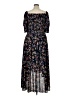 Ann Taylor 100% Polyester Floral Blue Casual Dress Size 14 - photo 2
